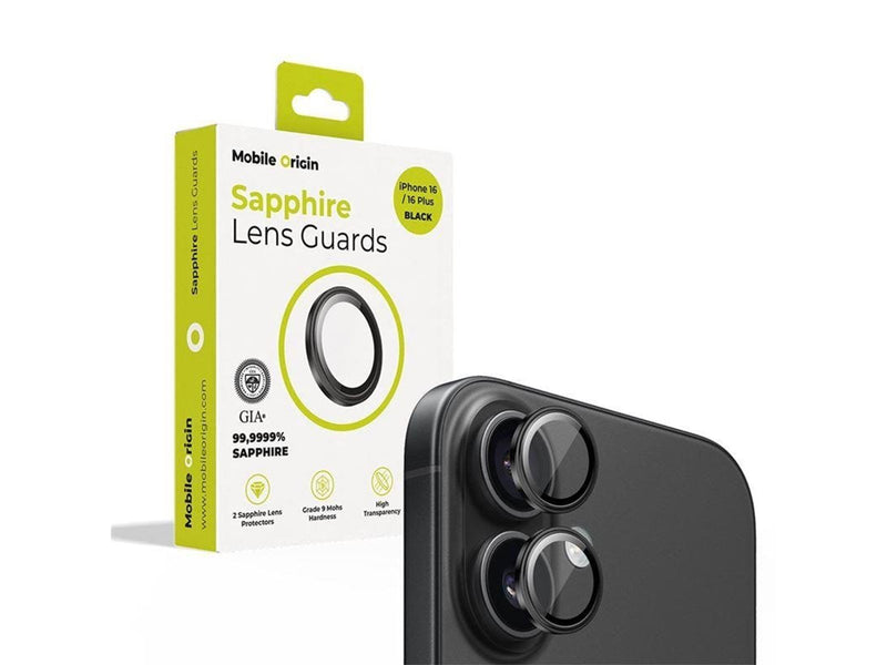Mobile Origin Sapphire Lens guards black - iPhone 16/16 Plus