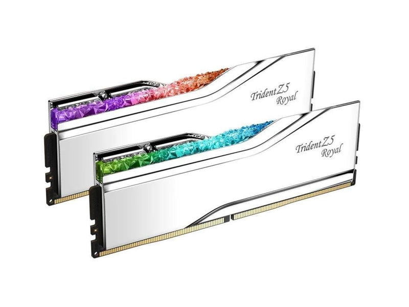 G.Skill Trident Z5 Royal DDR5-6000 - 96GB - CL30 - Dual Channel (2 pcs) - Intel XMP - Silber mit RGB