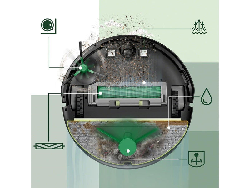 iRobot Roboter Staubsauger Roomba Combo 205 AutoCompact Saugroboter – Schwarz