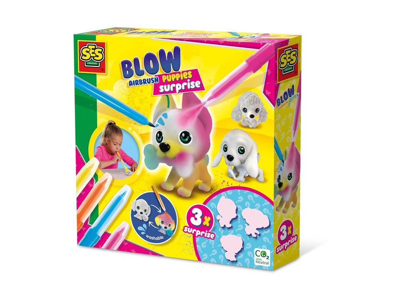 SES Creative Blow Airbrush Pens - Puppies Surprise - 3x