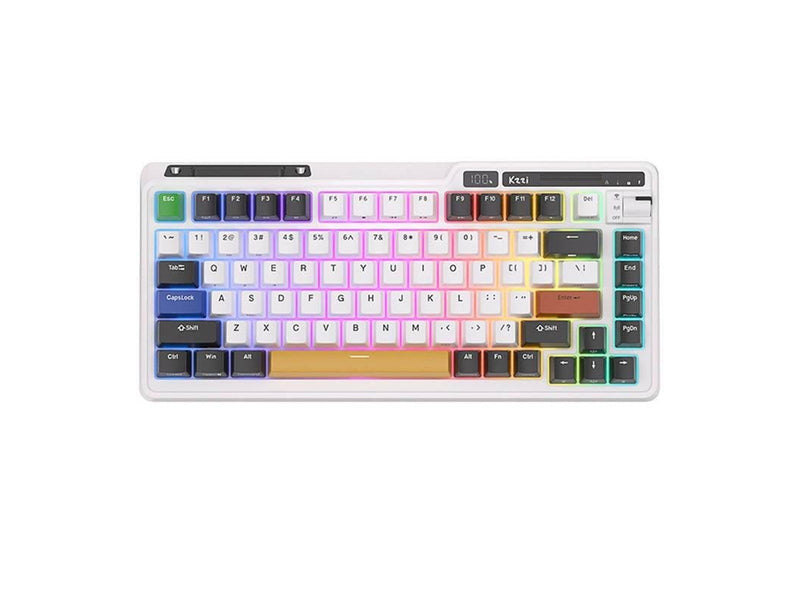 Royal Kludge Wireless mechanical K75 Pro RGB Moment Switch - Tastaturen - Weiss