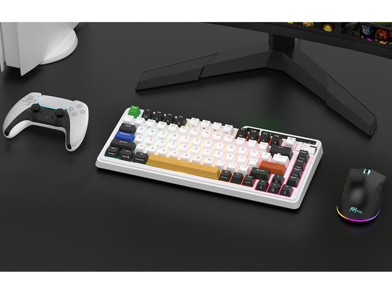 Royal Kludge Wireless mechanical K75 Pro RGB Moment Switch - Tastaturen - Weiss