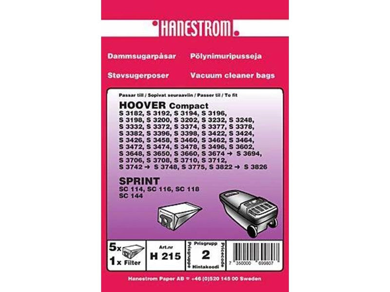 hanestroem Vacuum Cleaner Bags - 5 pcs