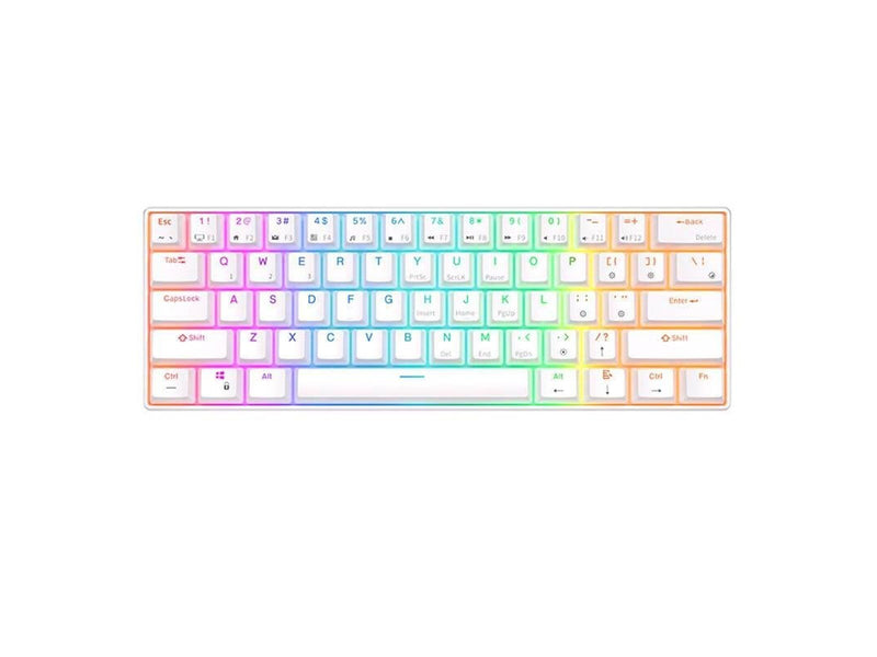 Royal Kludge Mechanical RK61 RGB Red Switch - Tastaturen - Weiss