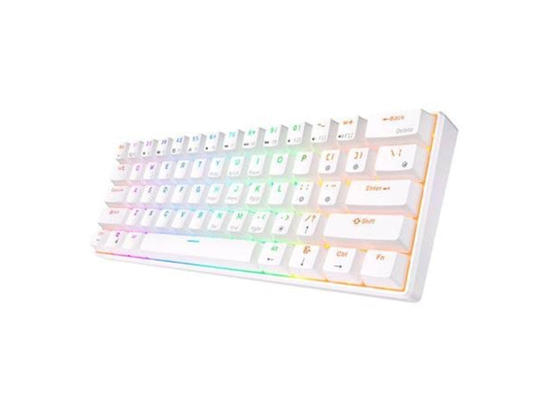 Royal Kludge Mechanical RK61 RGB Red Switch - Tastaturen - Weiss