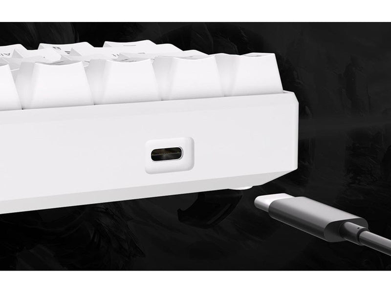 Royal Kludge Mechanical RK61 RGB Red Switch - Tastaturen - Weiss