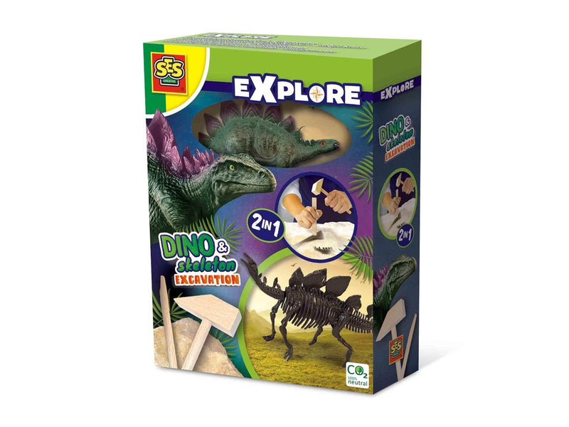 SES Creative Explore Dino and Skeleton Excavation 2-in-1 - Stegosaurus