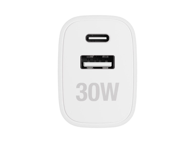 Vivanco Fast GaN 30W 1xUSB-C PD/ USB-A Home Charger White