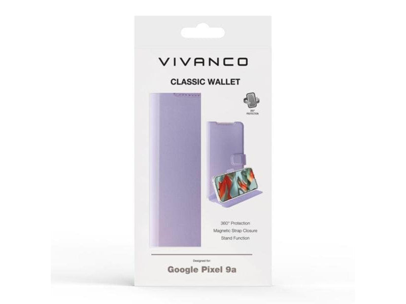 Vivanco Classic Wallet Google Pixel 9a Lavender