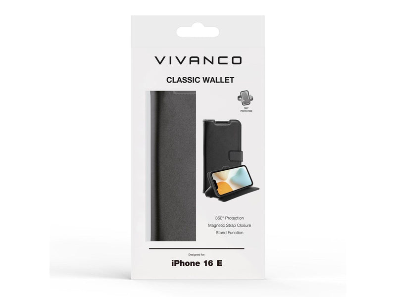 Vivanco Classic Wallet Apple iPhone 16e Black