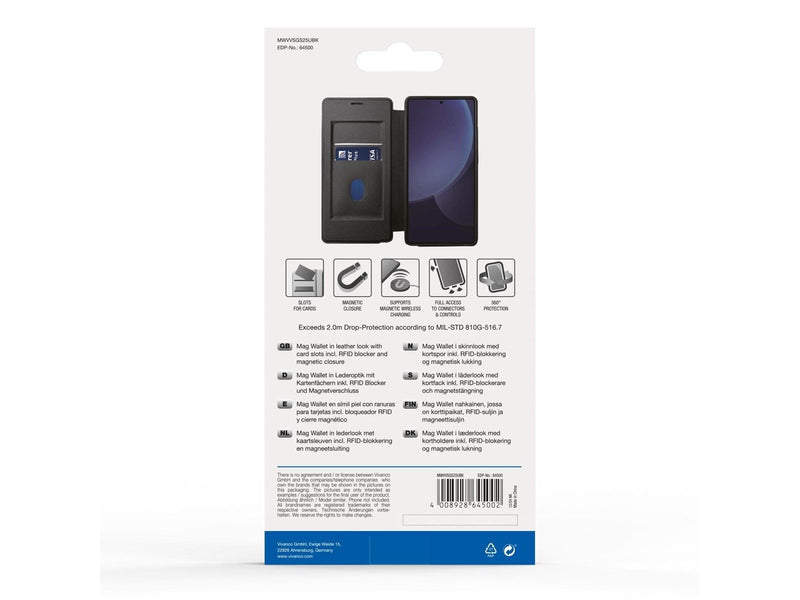 Vivanco Mag Wallet Samsung Galaxy S25 Ultra Black