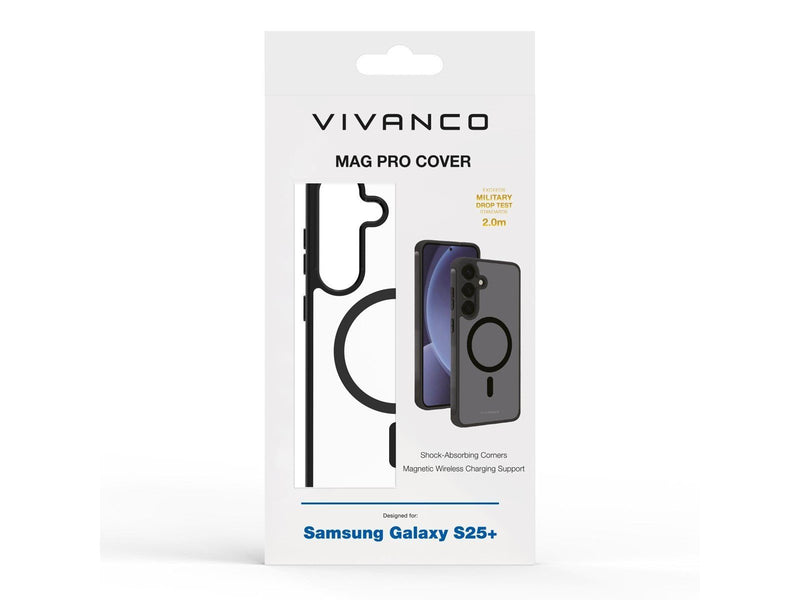 Vivanco Mag Pro Cover Samsung Galaxy S25 Clear/Black