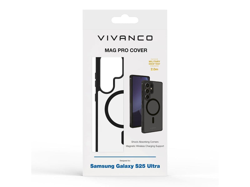 Vivanco Mag Pro Cover Samsung Galaxy S25 Ultra Clear/Black