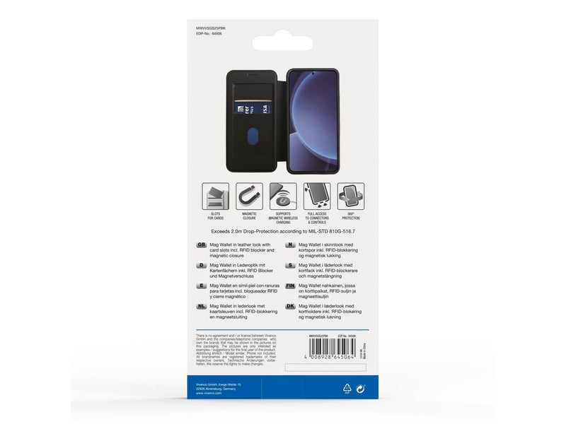 Vivanco Mag Wallet Samsung Galaxy S25+ Black