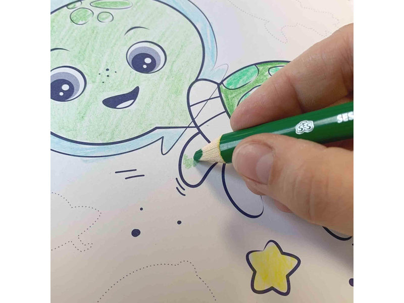 SES Creative Activity Colouring Book - Glow in the Dark 3-in-1