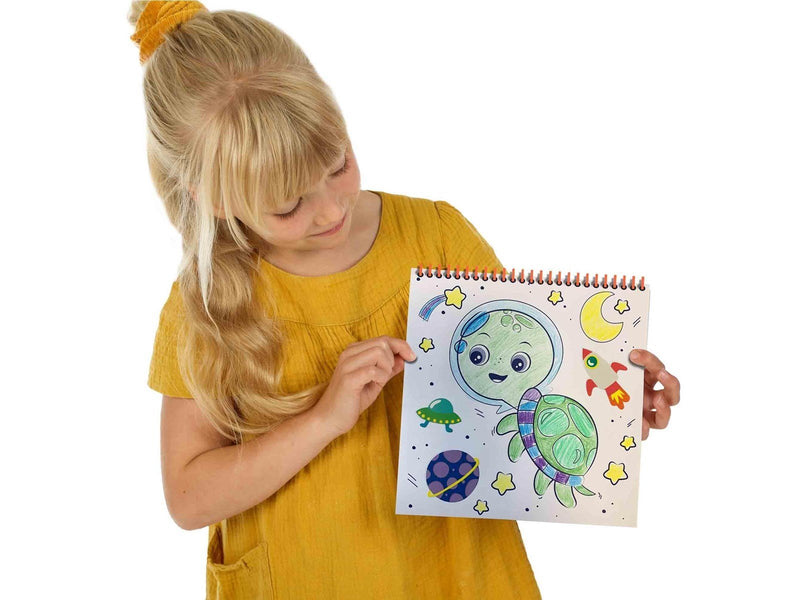 SES Creative Activity Colouring Book - Glow in the Dark 3-in-1