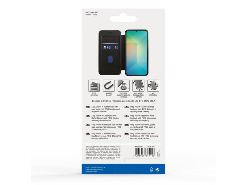 Vivanco Mag Wallet Samsung Galaxy S25+ Black
