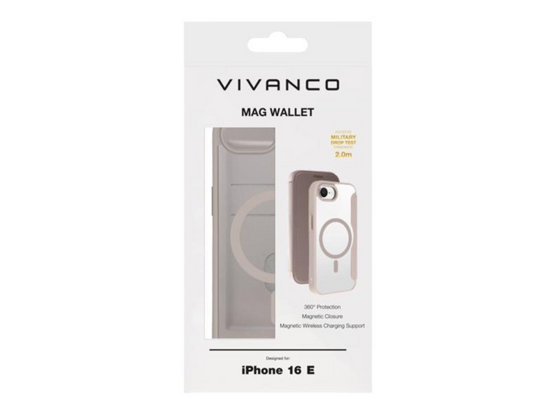 Vivanco Mag Wallet Apple iPhone 16e Grey