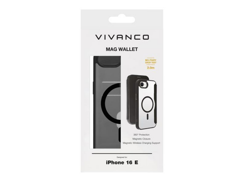 Vivanco Mag Wallet Apple iPhone 16e Black