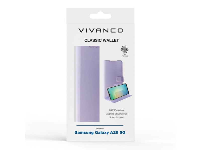 Vivanco Classic Wallet Samsung Galaxy A26 Lavander