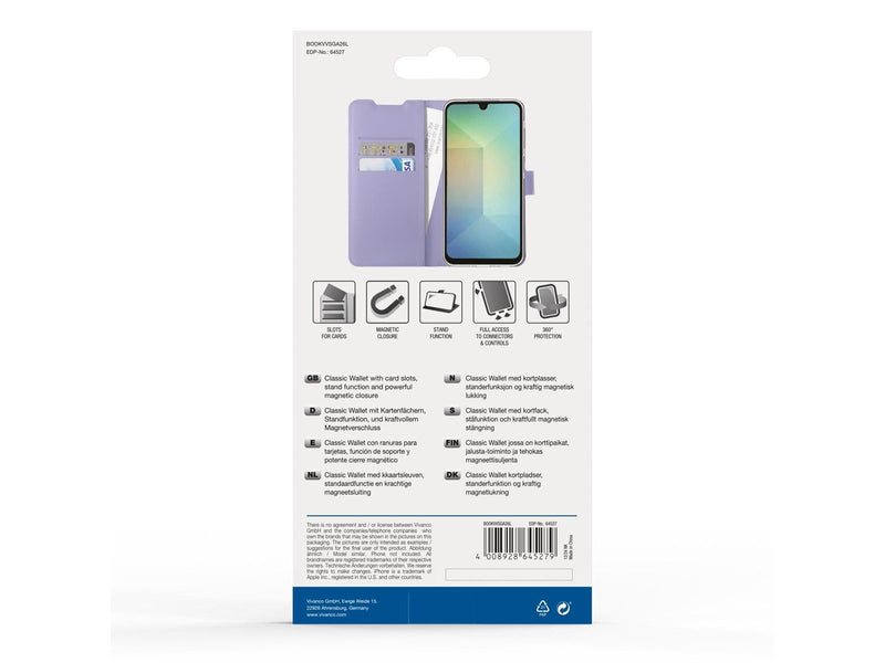 Vivanco Classic Wallet Samsung Galaxy A26 Lavander