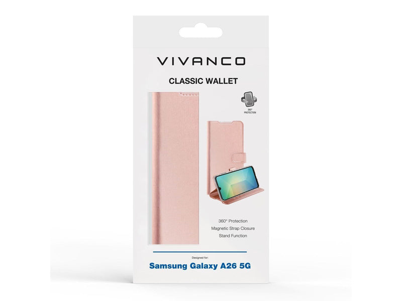 Vivanco Classic Wallet Samsung Galaxy A26 Rose Gold