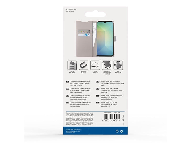 Vivanco Classic Wallet Samsung Galaxy A26 Grey