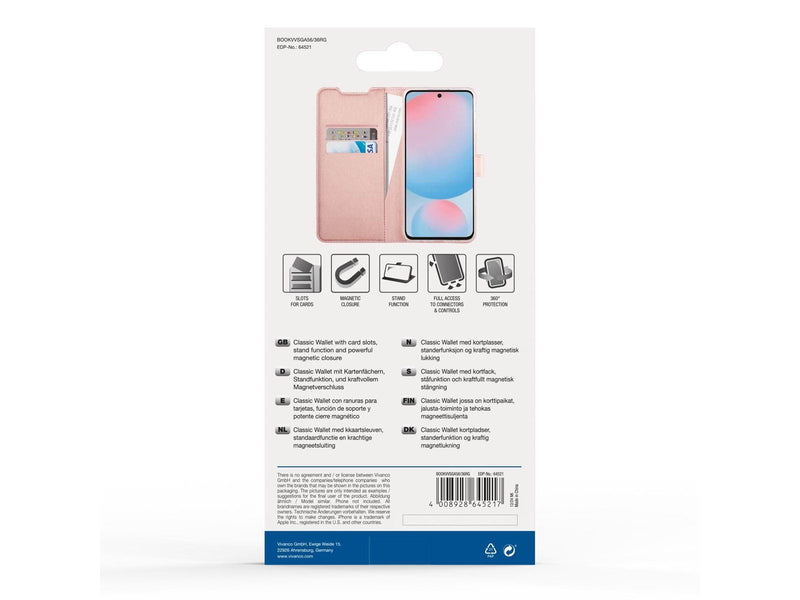 Vivanco Classic Wallet Samsung Galaxy A56/A36 Rose Gold