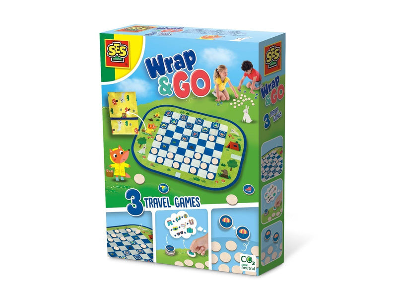 SES Creative Wrap and Go Travel Games 3-in-1