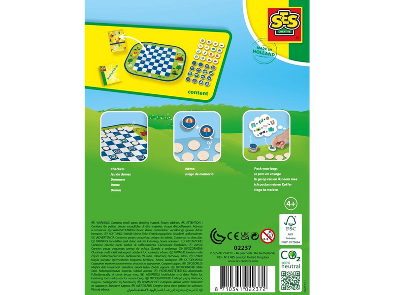 SES Creative Wrap and Go Travel Games 3-in-1