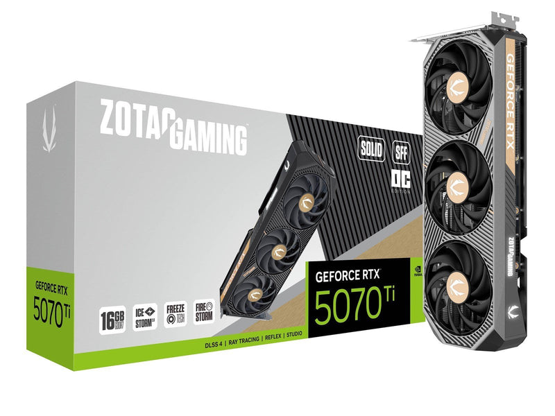 ZOTAC GeForce RTX 5070 Ti Solid SFF OC - 16GB GDDR7 RAM - Grafikkarte