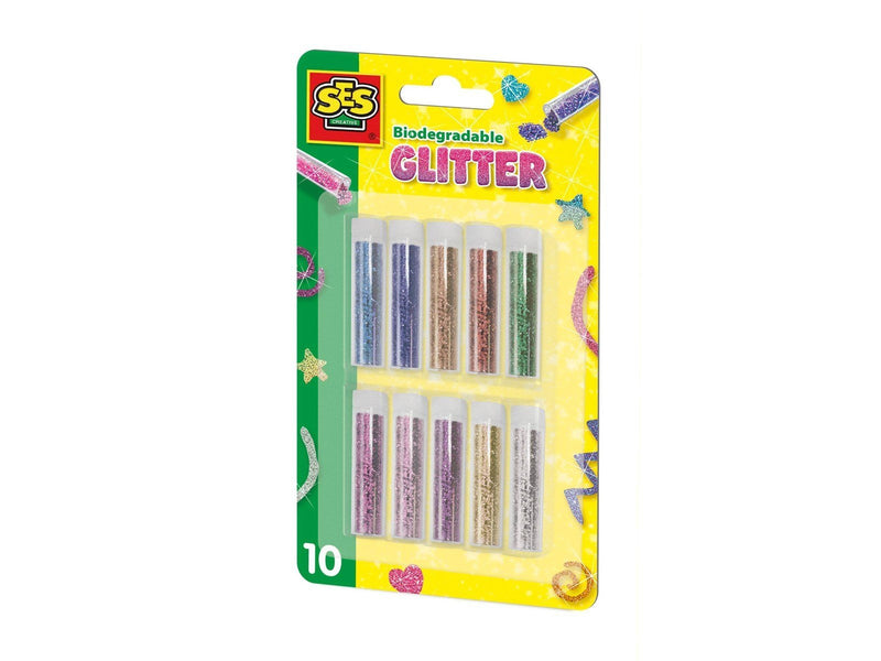 SES Creative Biodegradable Glitter - 10 Colours of Glitter