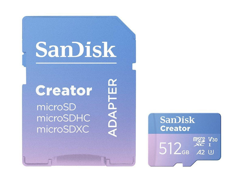 SanDisk Creator MicroSD/SD - 190MB/s - 512GB