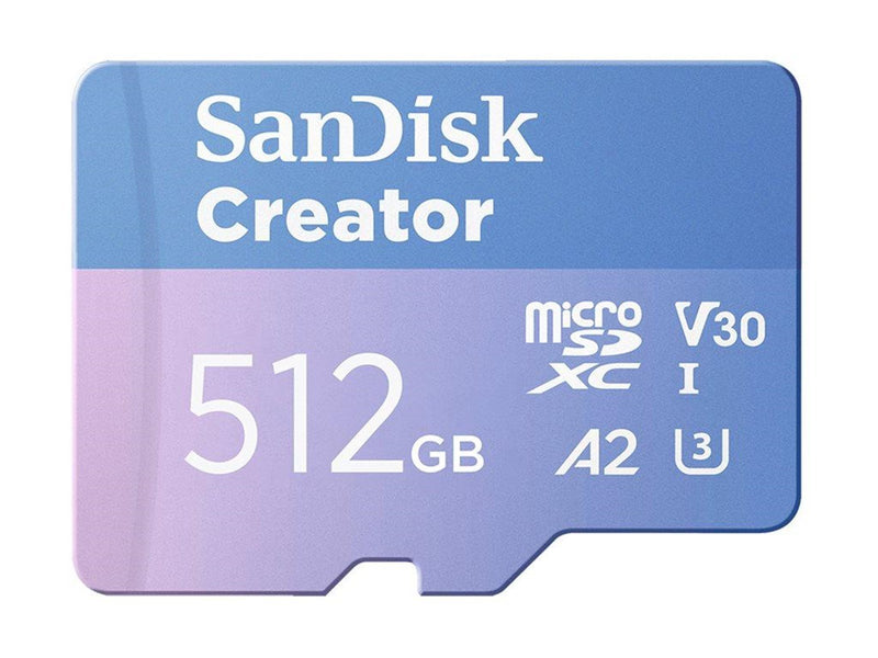 SanDisk Creator MicroSD/SD - 190MB/s - 512GB