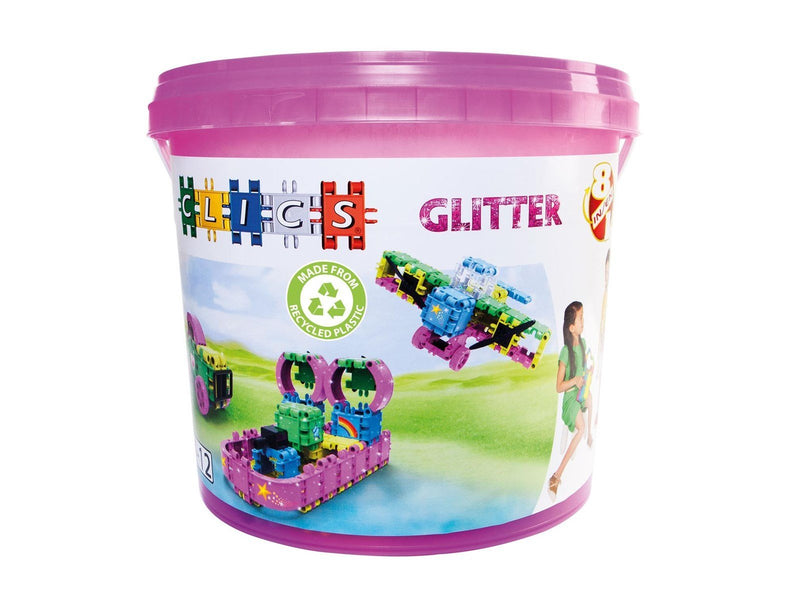 Clics Building Blocks - Glitter Construction Set 8in1