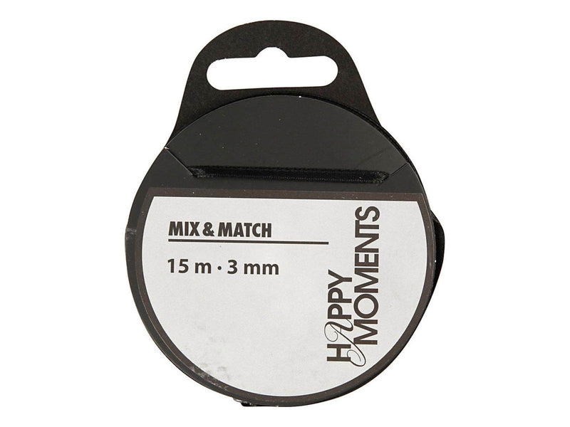 Creativ Company - Satin ribbon Black 15m