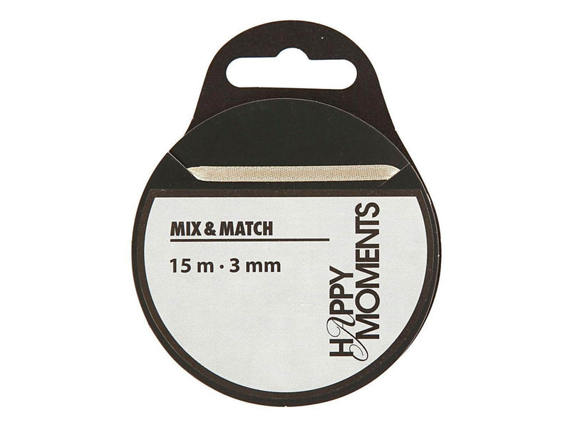 Creativ Company - Satin ribbon Off-white 15m