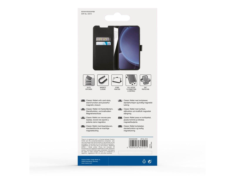 Vivanco Classic Wallet Samsung Galaxy S25 Black