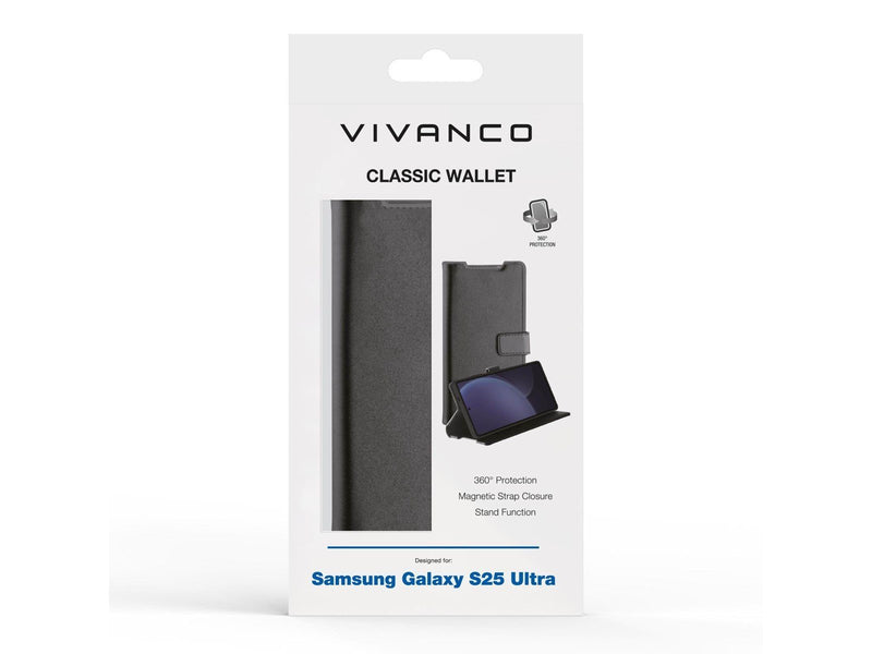 Vivanco Classic Wallet Samsung Galaxy S25 Ultra Black