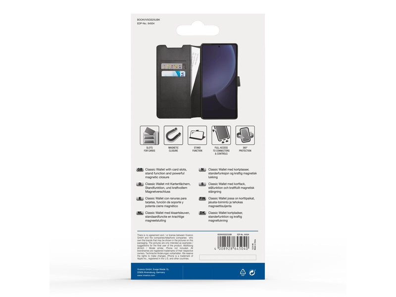 Vivanco Classic Wallet Samsung Galaxy S25 Ultra Black