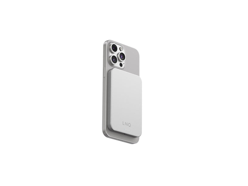 LINQ Magnetic Wireless Power Bank 15W/5.000mAh Silver Powerbank (Akku) - silber - 5000 mAh