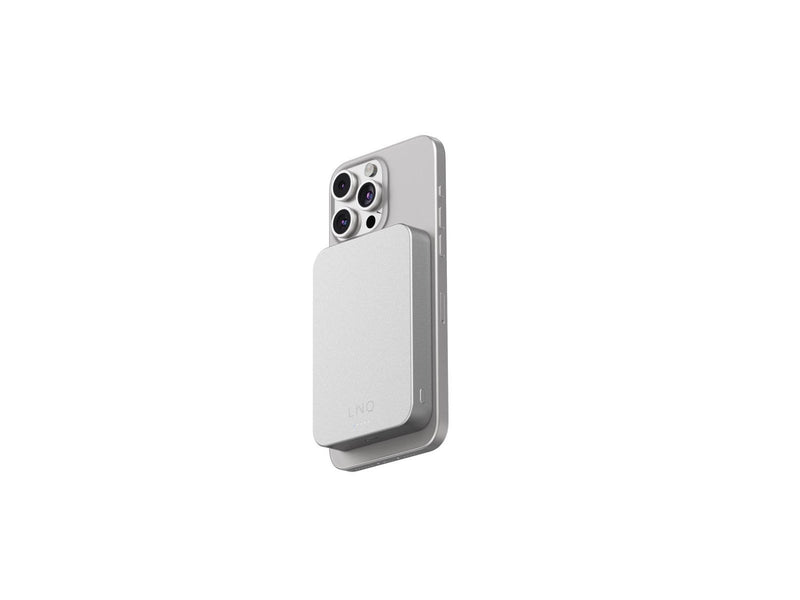LINQ Magnetic Wireless Power Bank 15W/10.000mAh Silver Powerbank (Akku) - silber - 10000 mAh