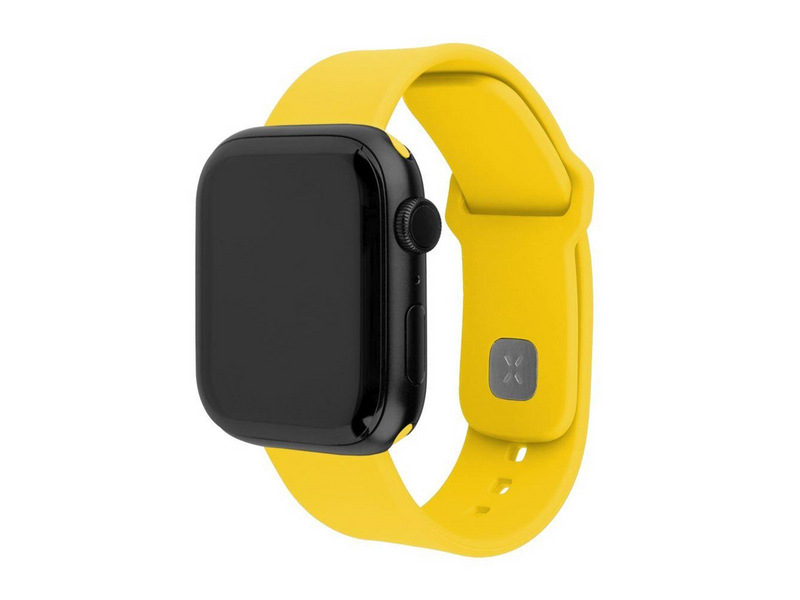 FIXED Silicone Sporty Strap SET Apple Watch 42/44/45/46mm Yellow