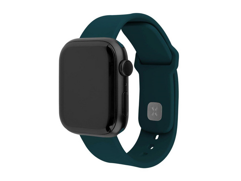 FIXED Silicone Sporty Strap SET Apple Watch 42/44/45/46mm Dark Green