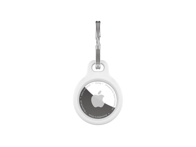 FIXED Silky Silicone Apple AirTag Keychain Case White