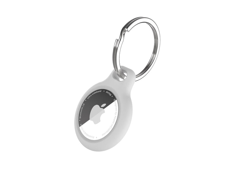 FIXED Silky Silicone Apple AirTag Keychain Case White