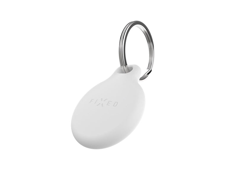 FIXED Silky Silicone Apple AirTag Keychain Case White