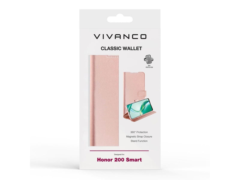 Vivanco Classic Wallet Honor 200 Smart Rose Gold