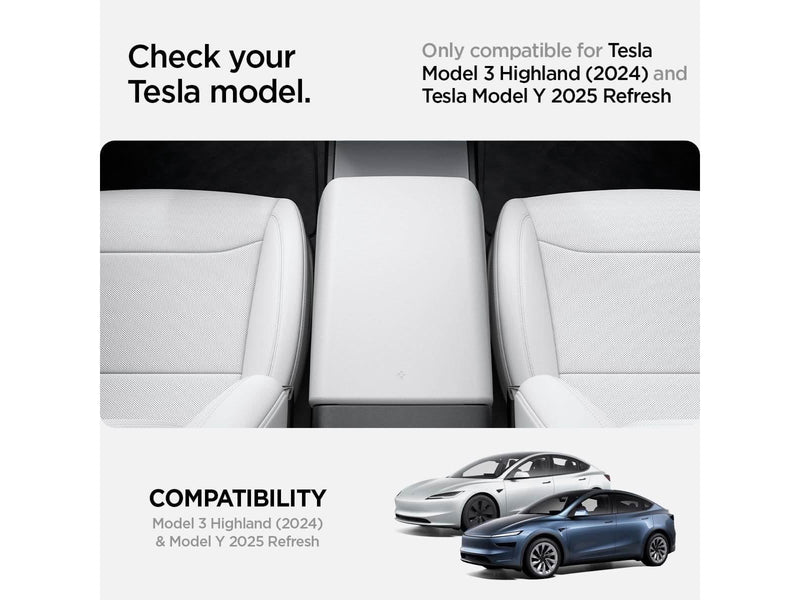 Spigen Tesla Armrest Cover white - Tesla Model 3 2024