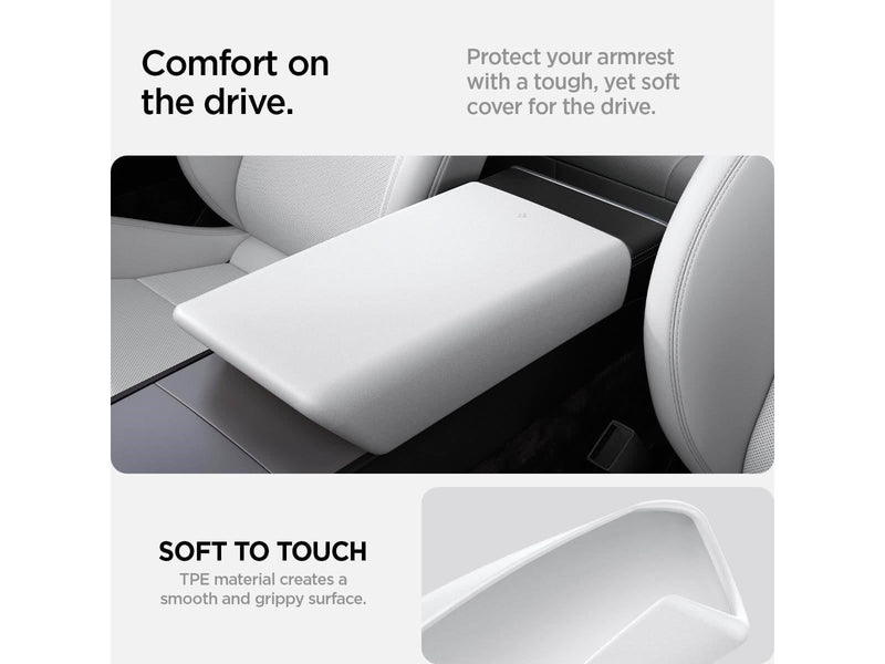 Spigen Tesla Armrest Cover white - Tesla Model 3 2024